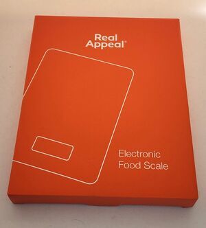 Real Appeal Digital Electronic Food Scale – White Glass Kitchen Scale